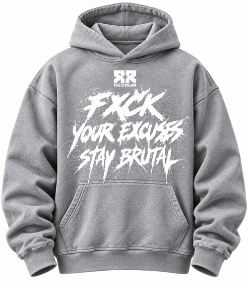 REDRUM NUTRITION FXCK HOODIE GREY