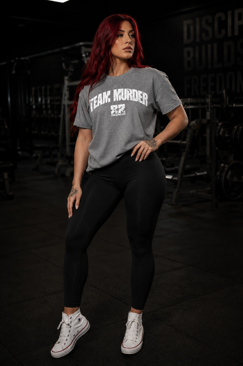 REDRUM NUTRITION TEAM MURDER T-SHIRT GREY